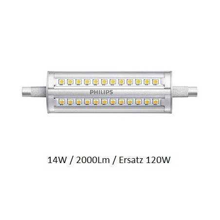Philips LED-Leuchtstab "CorePro", R7s, 14W, 118mm, dimmbar
