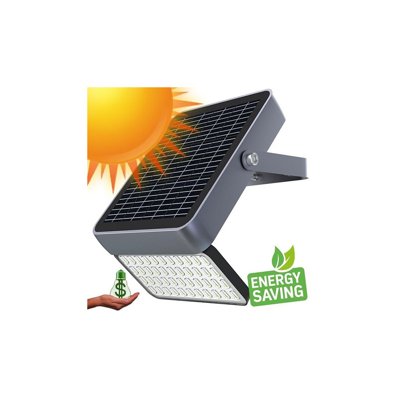 HM LED Solar-Scheinwerfer "ALLINONE", 100W, Fernbedienung