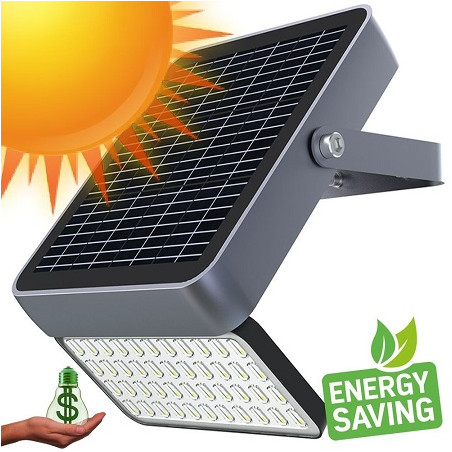 HM LED Solar-Scheinwerfer "ALLINONE", 100W, Fernbedienung