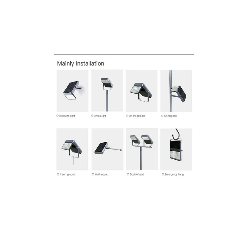 HM LED Solar-Scheinwerfer "ALLINONE", 100W, Fernbedienung