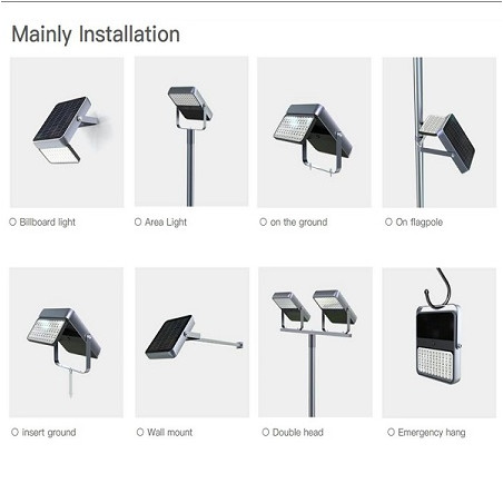 HM LED Solar-Scheinwerfer "ALLINONE", 100W, Fernbedienung