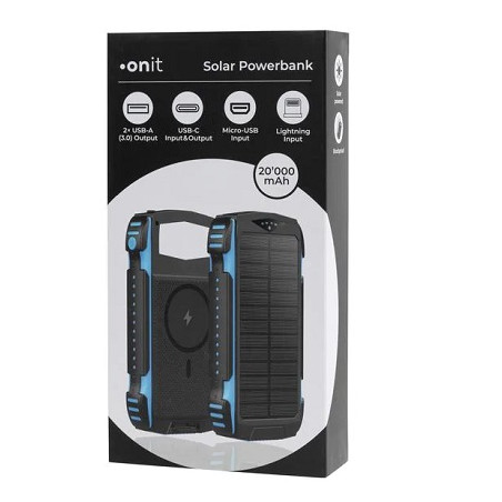 onit Solar USB Powerbank "SP-20000", 20'000mAh