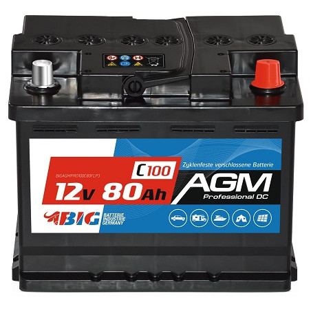 BIG AGM Professional Batterie/Akku, 80Ah, 12V