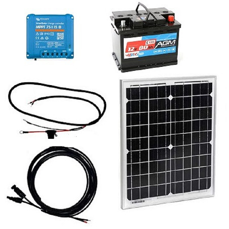 HM PV Solar Inselanlage "LFA-100", Panel/Regler/Akku/Kabel