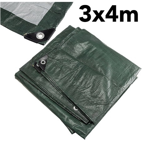 Chilitec Allzweck-Gewebeplane mit Ösen, 3 x 4m, reissfest | 2558