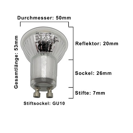 PB LED-Lampe, Strahler GU10, 7W, dimmbar