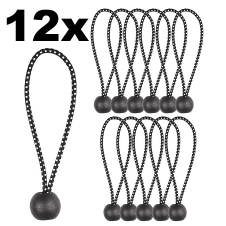 HM Spanngummi mit Kugel, 12er Pack, elasisch