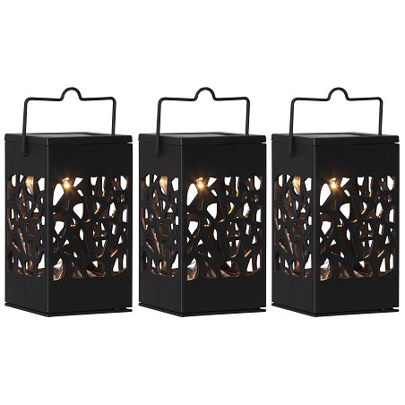 Star Trading LED-Solar Laterne "IZOLA", 3er SET, schwarz