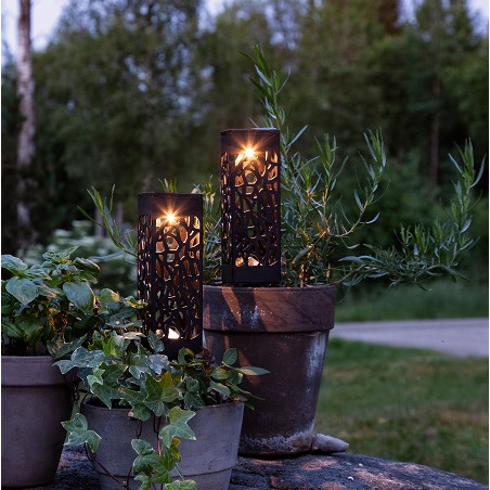 Star Trading LED-Solar Laterne "IZOLA", 3er SET, schwarz