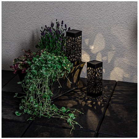 Star Trading LED-Solar Laterne "IZOLA", 3er SET, schwarz