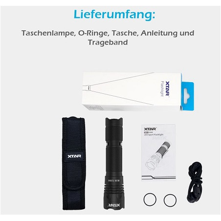 XTAR LED-Taschenlampe "WK16 Venus", EDC, 4 Leuchtmodus