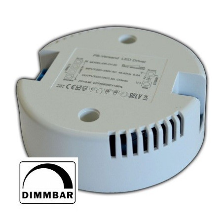 PB LED DC-Treiber/Trafo, 12V DC, 1-20W, 1.5A, dimmbar