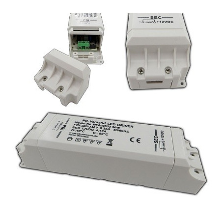 PB LED DC-Treiber/Trafo "MF090053", 12V DC, 50W, 4.2A