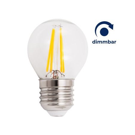 McShine E27 LED Lampe Birne "FILED G45", 6W, matt