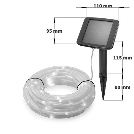 Esotec LED Solar-Lichtschlauch "Premium1", 12m, 100 LED Lampen