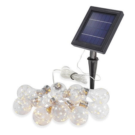 Esotec LED Solar-Lichterkette "Deko", 0.6W, 10 Lampen, 6.5m
