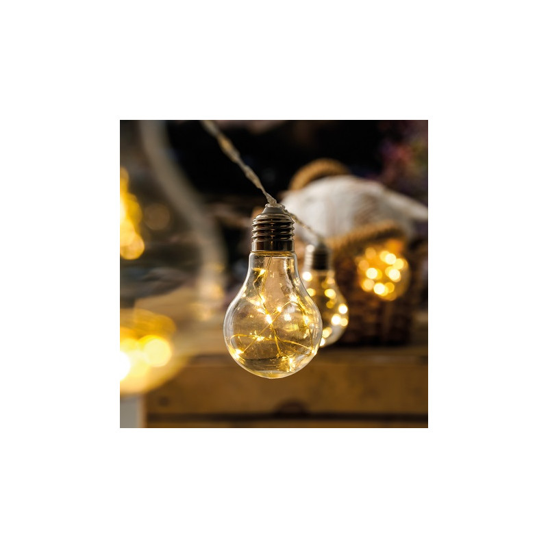 Esotec LED Solar-Lichterkette "Deko", 0.6W, 10 Lampen, 6.5m