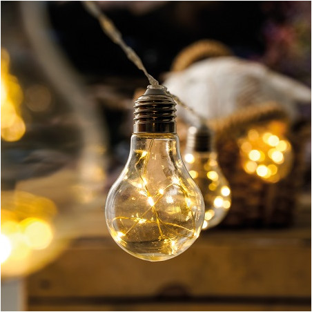 Esotec LED Solar-Lichterkette "Deko", 0.6W, 10 Lampen, 6.5m