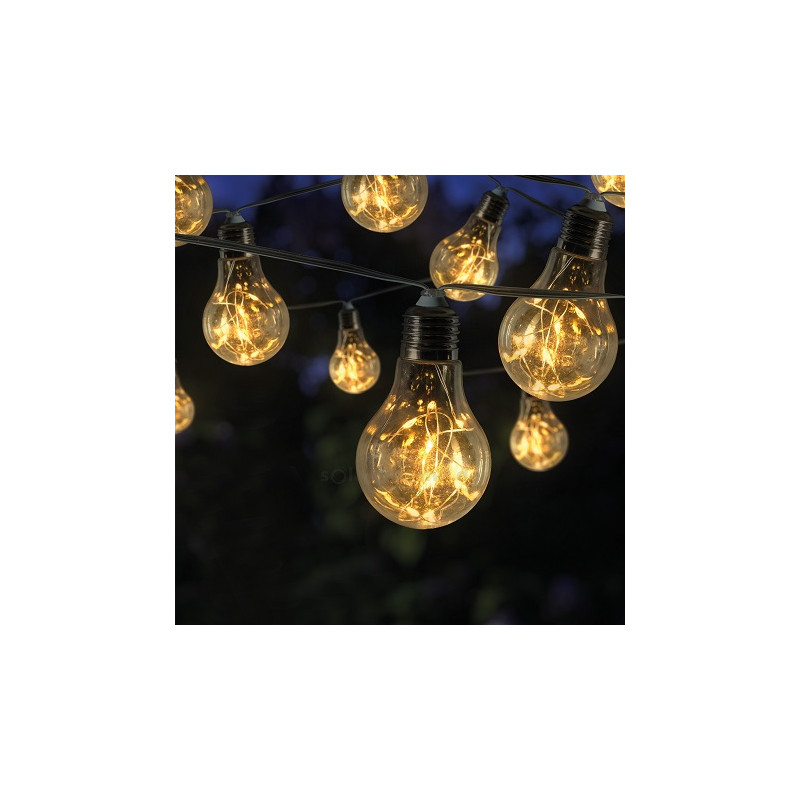 Esotec LED Solar-Lichterkette "Deko", 0.6W, 10 Lampen, 6.5m