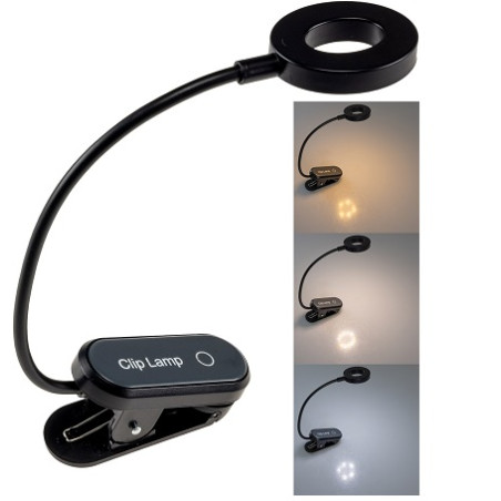 Chilitec USB LED-Akku Leselampe Klemmleuchte FLEX18