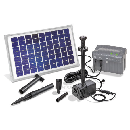 Esotec Solar Teichpumpenset "10/750", 12V, 10W, mit Lichtring