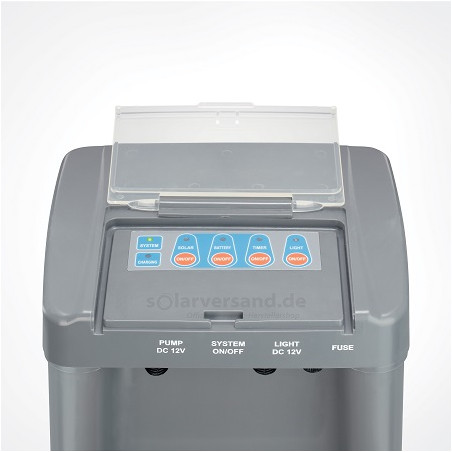 Esotec Solar Teichpumpenset "25/650", 12V, 25W, mit Lichtring