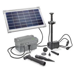 Esotec Solar Teichpumpenset "8/300", 6-9V, 8W, mit Lichtring