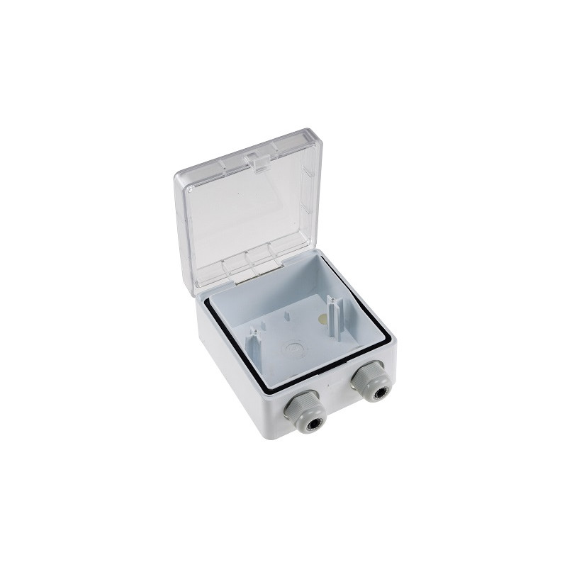 Chilitec Aufputz Gehäuse mit Schutzklappe, für 2 Kabel, 8-11mm