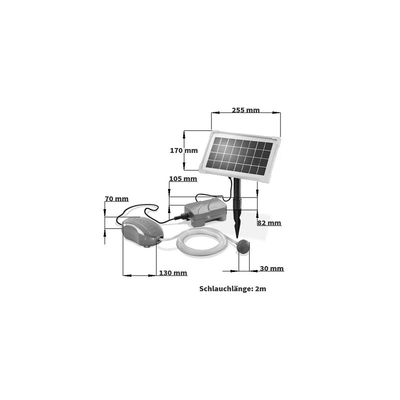 Esotec Solar Teichbelüfter "Single 3.5/120" Komplettset, 3.5W
