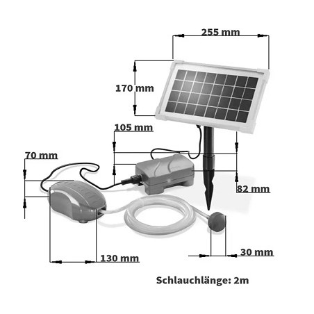 Esotec Solar Teichbelüfter "Single 3.5/120" Komplettset, 3.5W