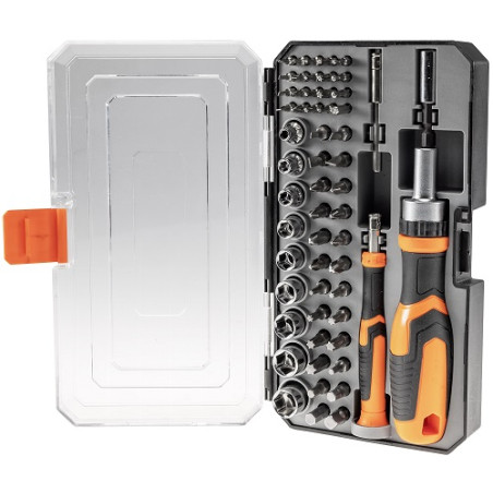 Chilitec Elektronik-Schraubendreher Bit-Set, 57 teilig, Ratschen