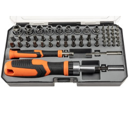 Chilitec Elektronik-Schraubendreher Bit-Set, 57 teilig, Ratschen 2