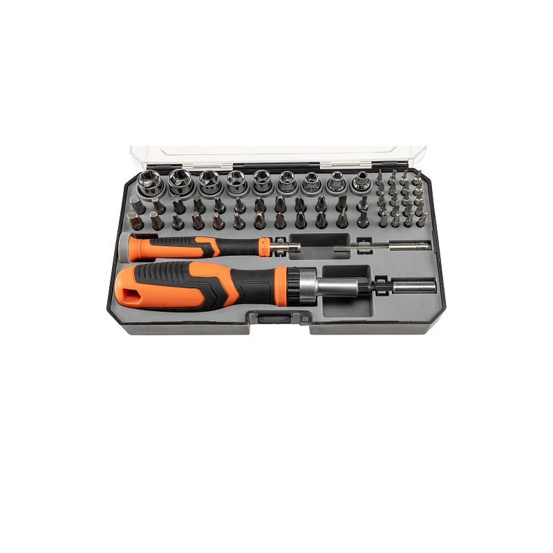 Chilitec Elektronik-Schraubendreher Bit-Set, 57 teilig, Ratschen