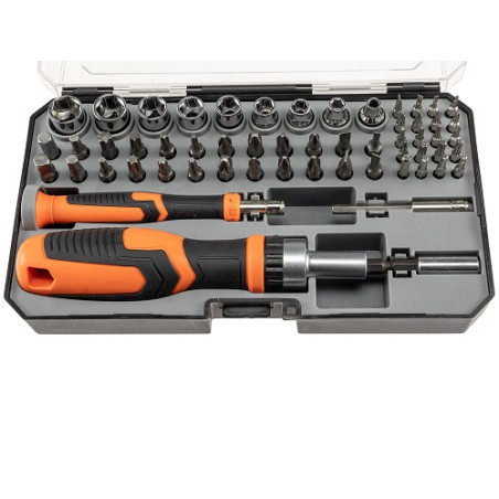 Chilitec Elektronik-Schraubendreher Bit-Set, 57 teilig, Ratschen