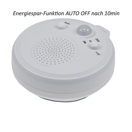 Chilitec PIR Duschradio mit Saugnapf, Bewegungsmelder