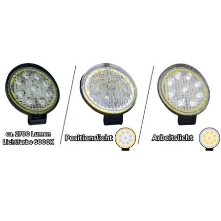 B&S LED-Arbeitsscheinwerfer "Offroad 27R-S", 27W, 10-30V