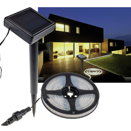 Chilitec LED Solar-Streifen Stripe "CT-SSS3" 3m, 8 Leuchtmodi