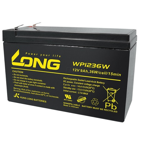 Long Blei Vlies Akku "36W", 12V, 9Ah
