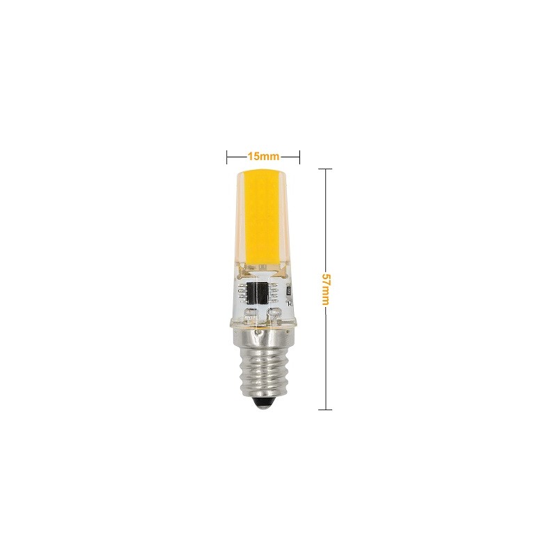 MENGS LED Lampe E12 "Silikon3_COB", 3W