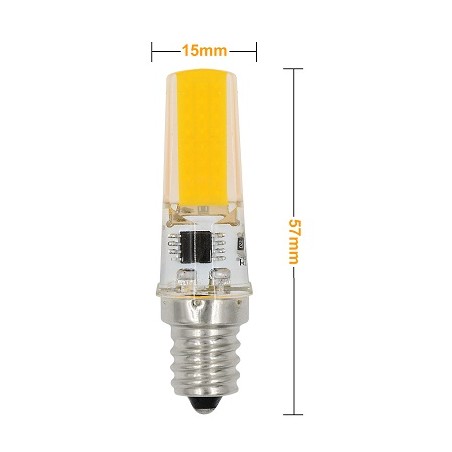 MENGS LED Lampe E12 "Silikon3_COB", 3W
