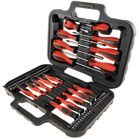 Chilitec Schraubendreher Set, 58 teilig, gummierte Kraftgriffen