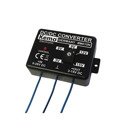Kemo DC/DC Spannungswandler "M015N", 3-15V einstellbar, 30W
