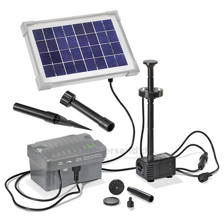 Esotec Solar Teichpumpenset "5/330", 6-9V, 5W, mit Lichtring