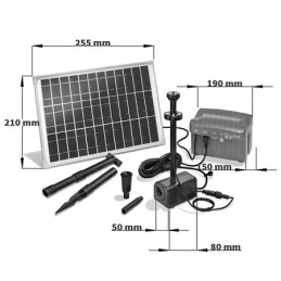 Esotec Solar Teichpumpenset "5/330", 6-9V, 5W, mit Lichtring 2