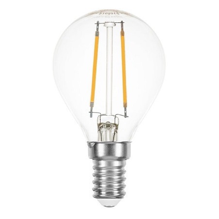 LEDmaxx LED Lampe, Tropfen/Kugel "Filament" E14, 1W, klar