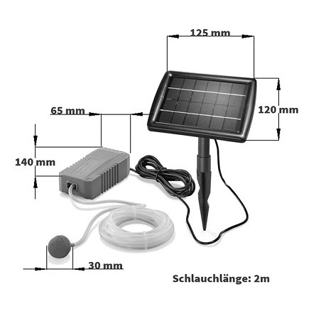Esotec Solar Teichbelüfter "Single 2/130" Komplettset, 2W