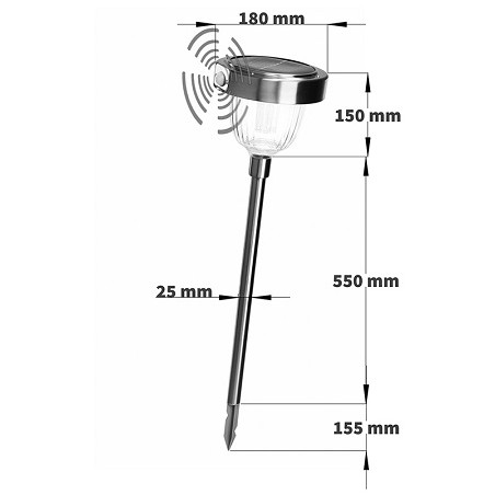 Esotec Solar PIR Stableuchte "Asinara PRO DUO", 6 LED, 1.3W