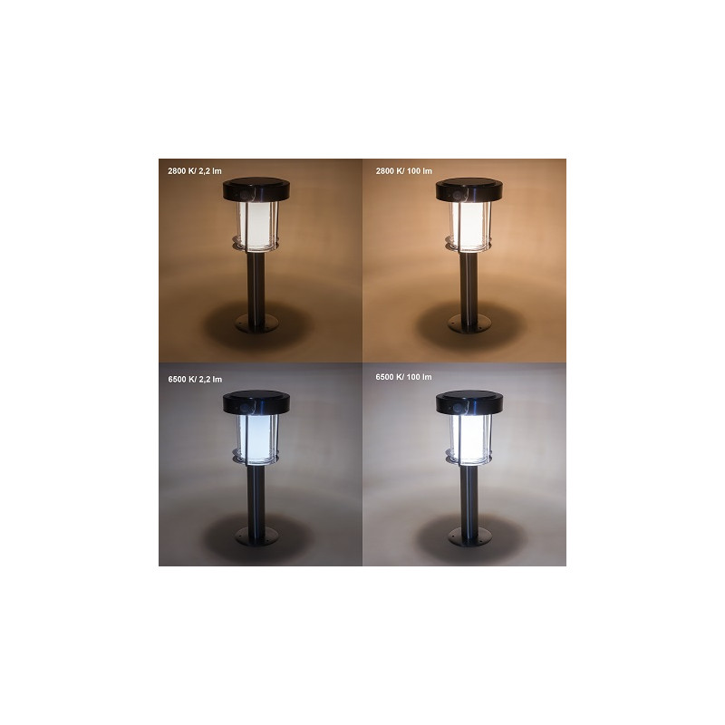 Esotec Solar PIR Stableuchte "Ancona PRO 42", 6 LED