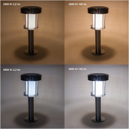 Esotec Solar PIR Stableuchte "Ancona PRO 42", 6 LED