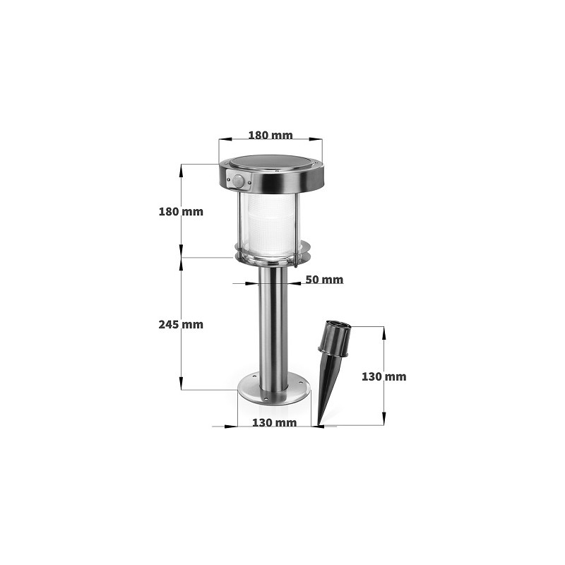 Esotec Solar PIR Stableuchte "Ancona PRO 42", 6 LED